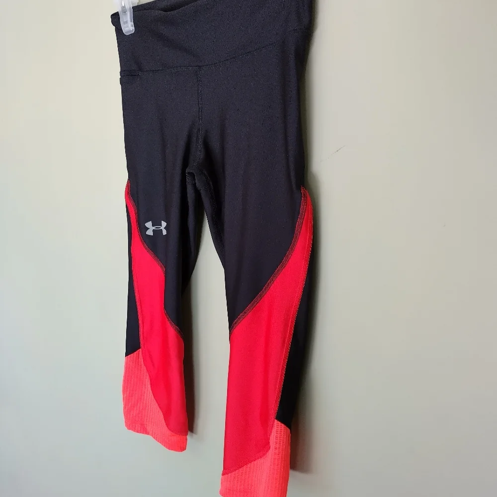 UNDER ARMOUR WOMEN'S HEATGEAR COLOR BLOCK COMPRESSION LEGGINGS SZ S - Picture 6 of 10
